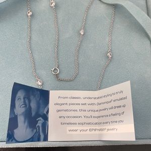 NWT .925 silver QVC Epiphany Diamonique Sterling Necklace